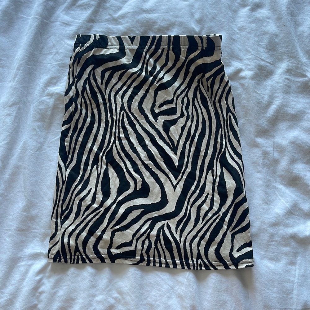 zebra print mini skirt